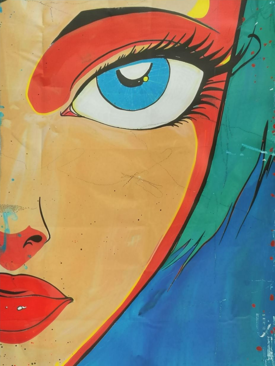 Vibrant Pop Art Portrait Study