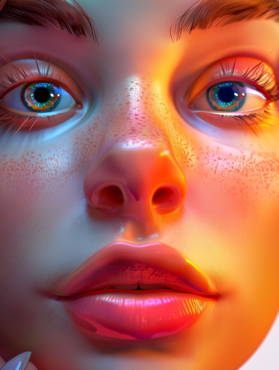 Ethereal Glow Digital Portrait