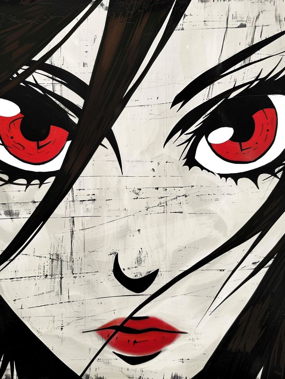 Crimson Gaze Urban Anime