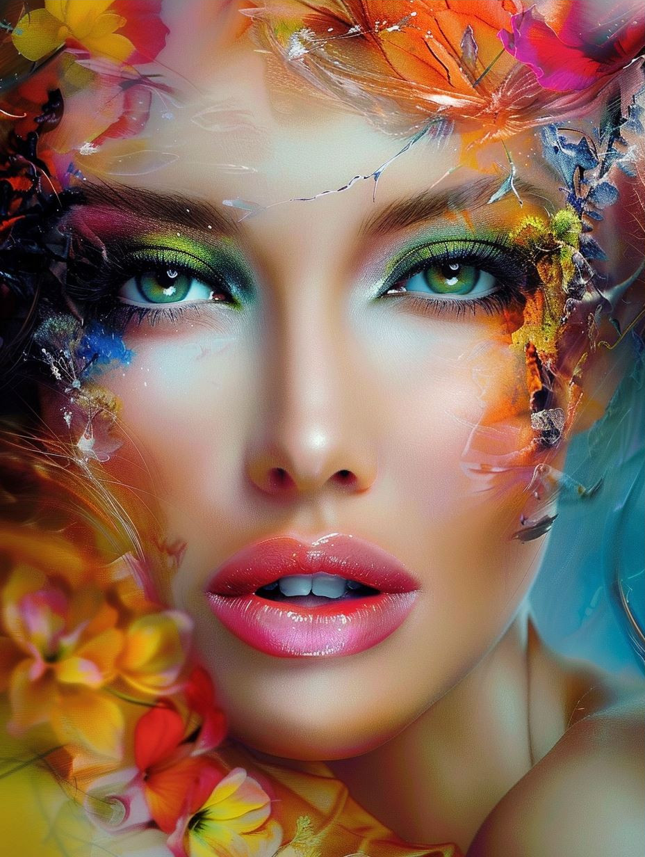 Ethereal Prism Portrait Fusion