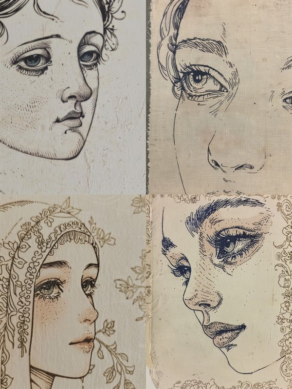 Vintage Ink Portrait