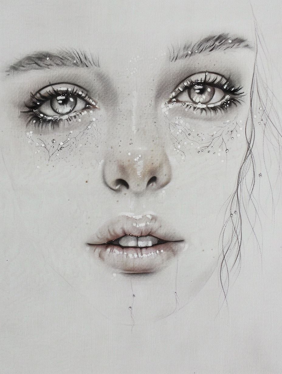 Ethereal Charcoal Gaze