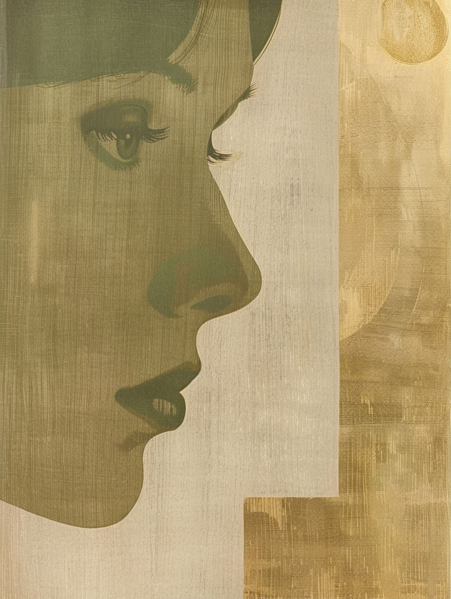 Vintage Gilded Portrait Study