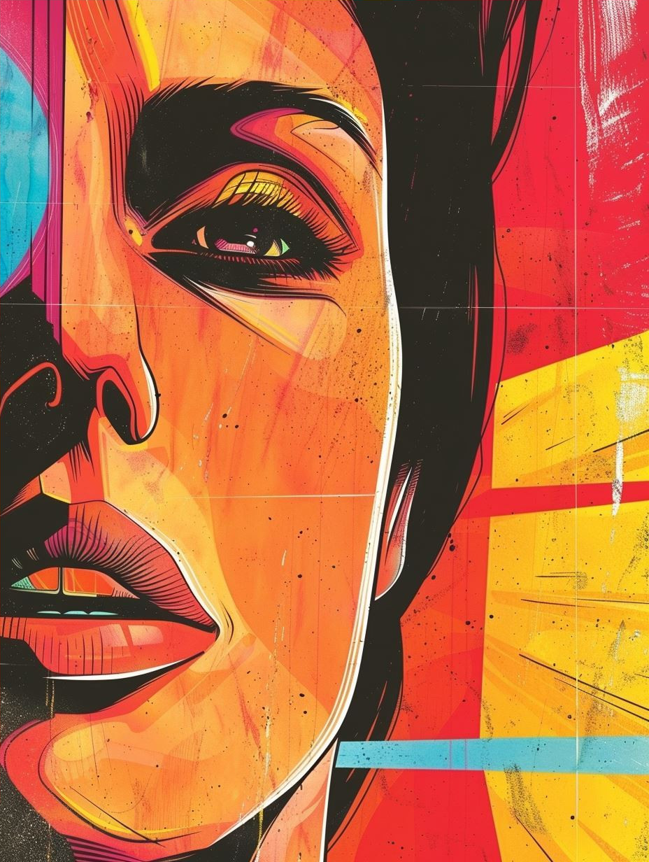 Vibrant Pop Art Portrait Study