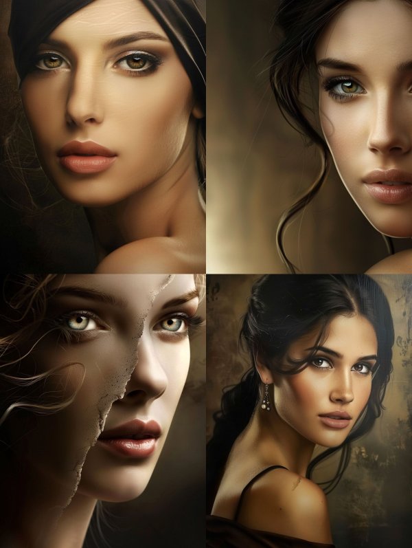Ethereal Bronze Beauty Portrait