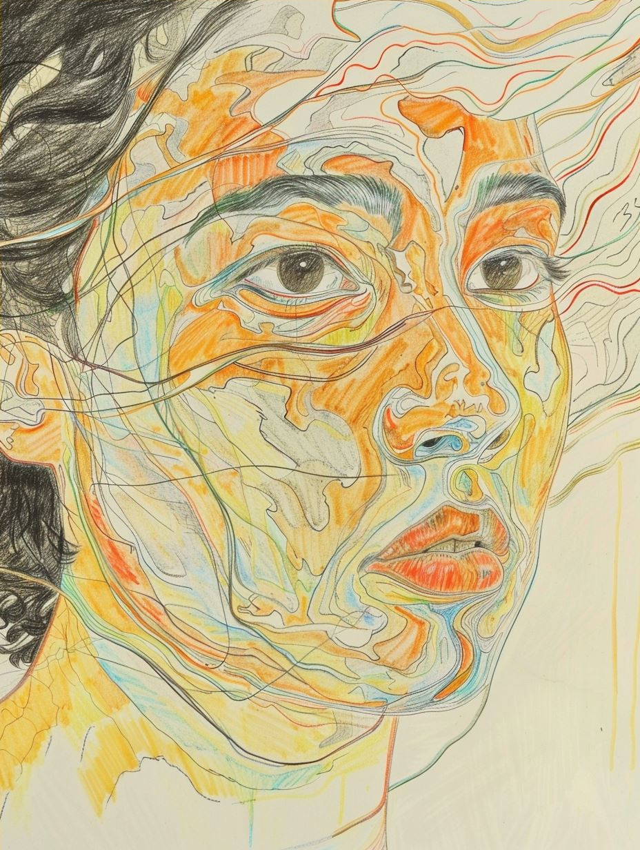 Fragmented Gaze in Vivid Hue