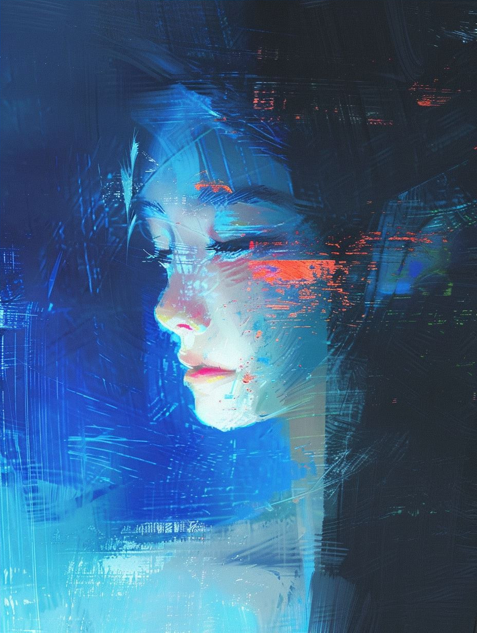 Ethereal Blue Digital Fragment