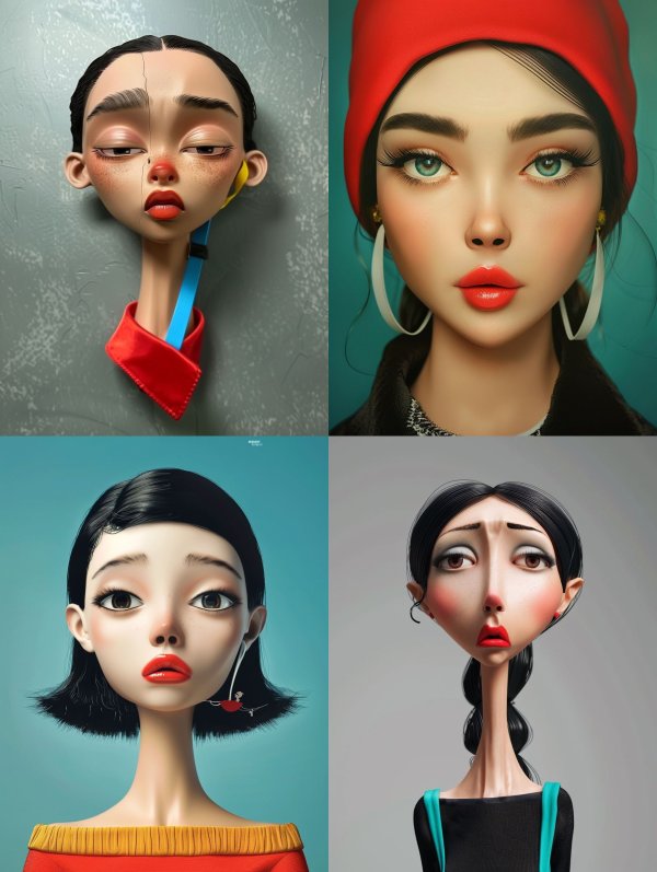 Fragmented Porcelain Surrealist Portrait
