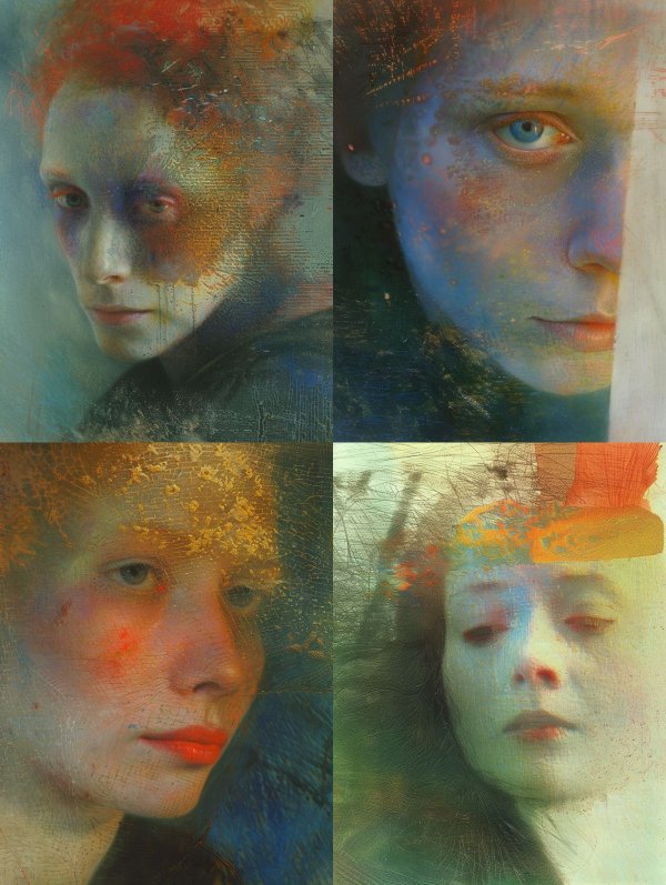 Ethereal Fragmented Portrait Study