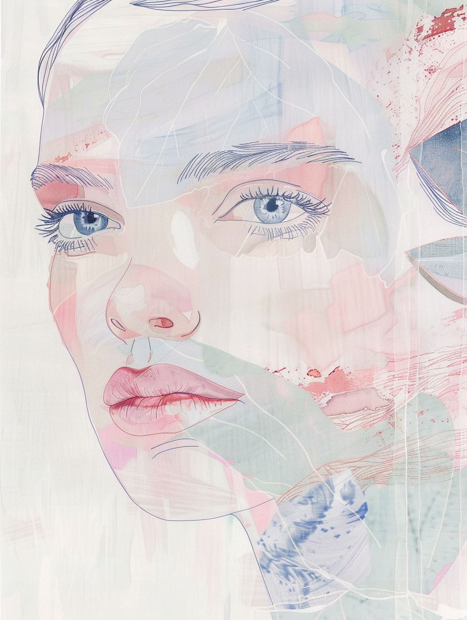 Ethereal Pastel Floral Portrait