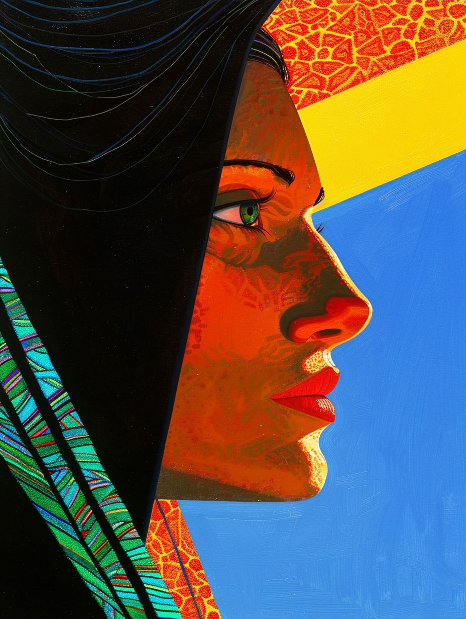 Neon Prism Portrait Profile