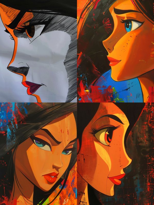 Vibrant Stylized Portrait Studies