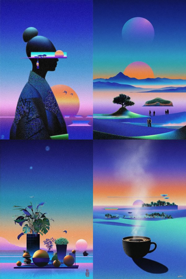 Neon Zen Silhouette