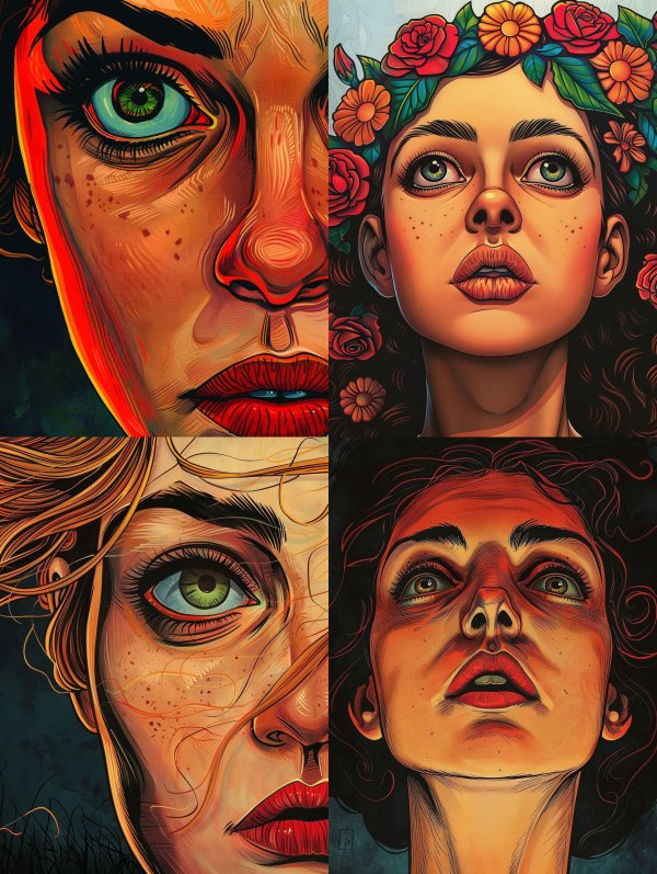 Vibrant Neo-Noir Pop Art Portrait