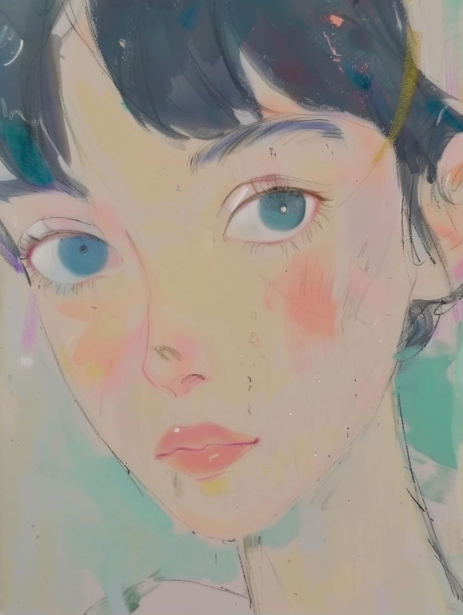 Ethereal Pastel Dream Portrait
