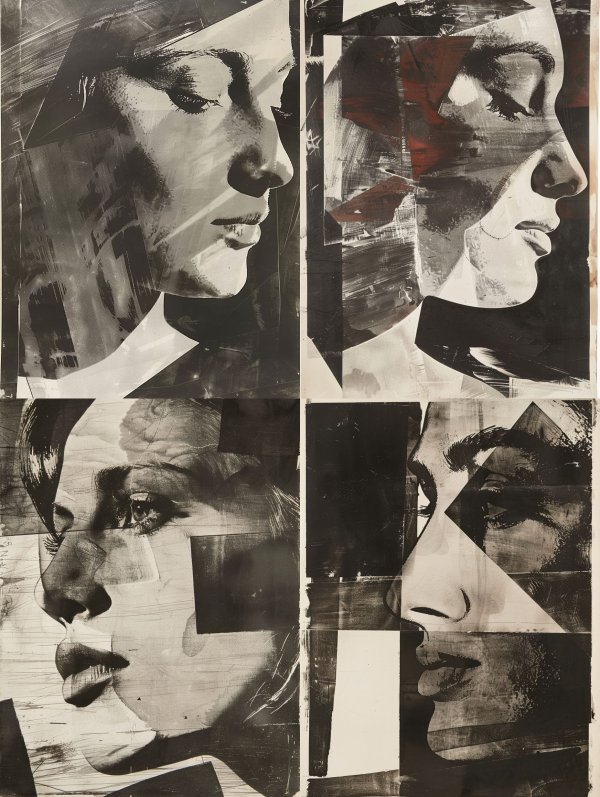 Fragmented Noir Portrait