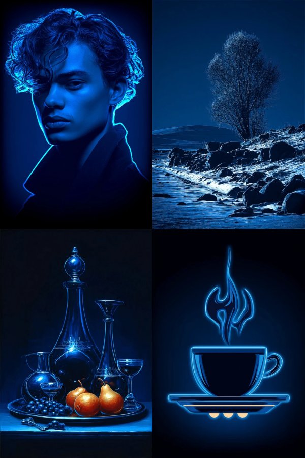 Neon Azure Nocturne