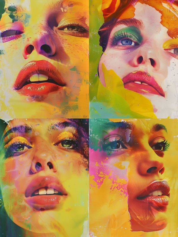 Neon Psychedelic Portrait Study