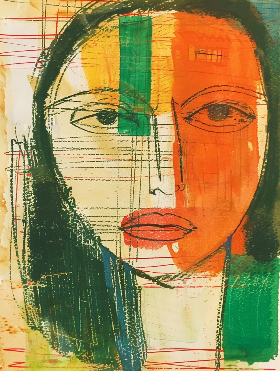 Abstract Fragmented Portrait Study