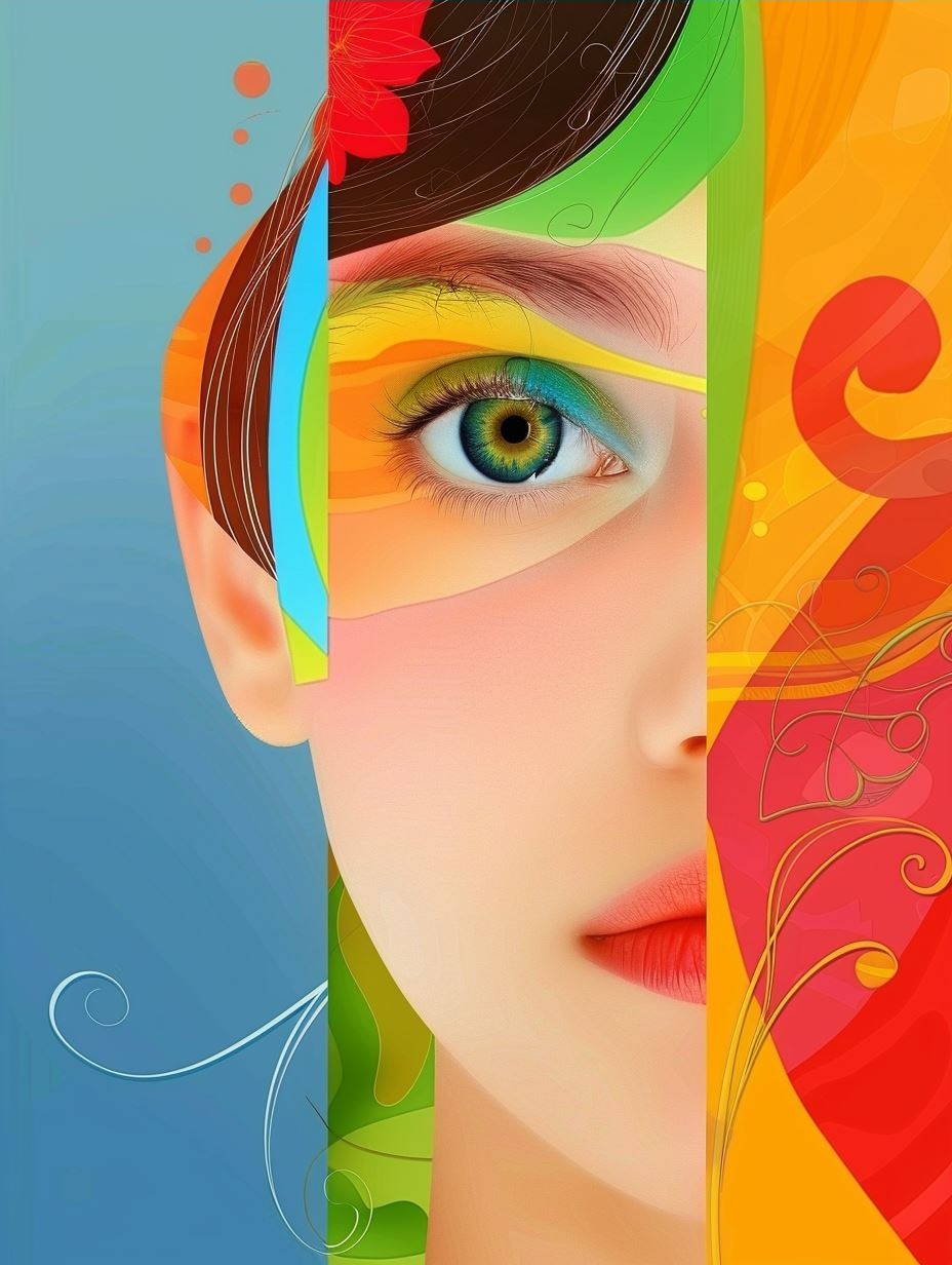 Vibrant Prism Portrait Study
