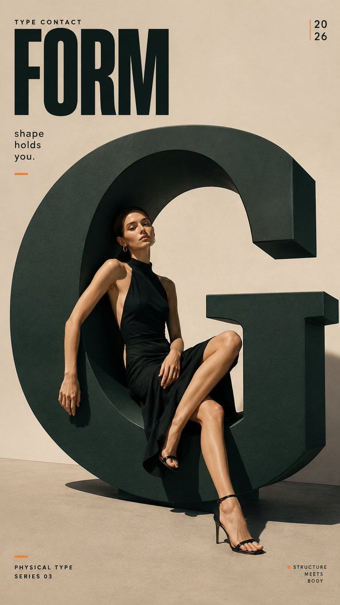 Create a 9:16 high-fashion editorial poster where one per... - alternate