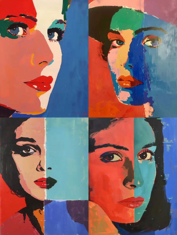 Vibrant Pop Art Portrait Study
