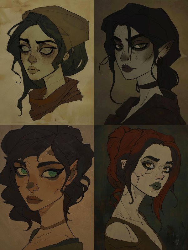 Melancholy Gaze in Sepia