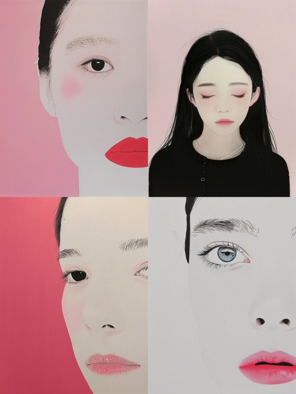 Blush Minimalist Portrait