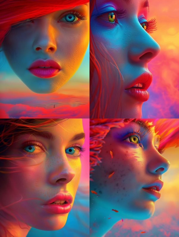 Neon Dream Ethereal Portrait