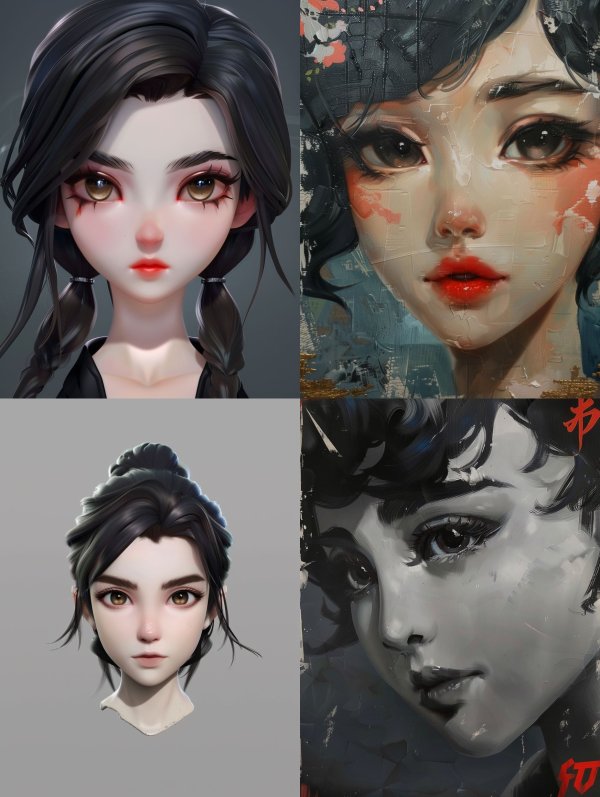 Ethereal Dark Anime Portrait