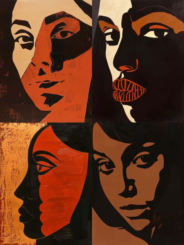 Crimson Shadow Portrait