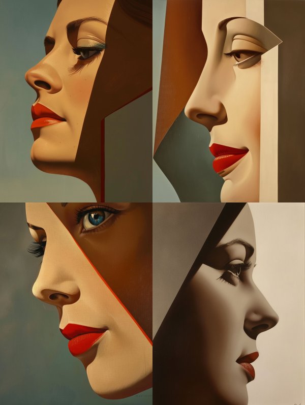 Geometric Surrealist Beauty Portrait