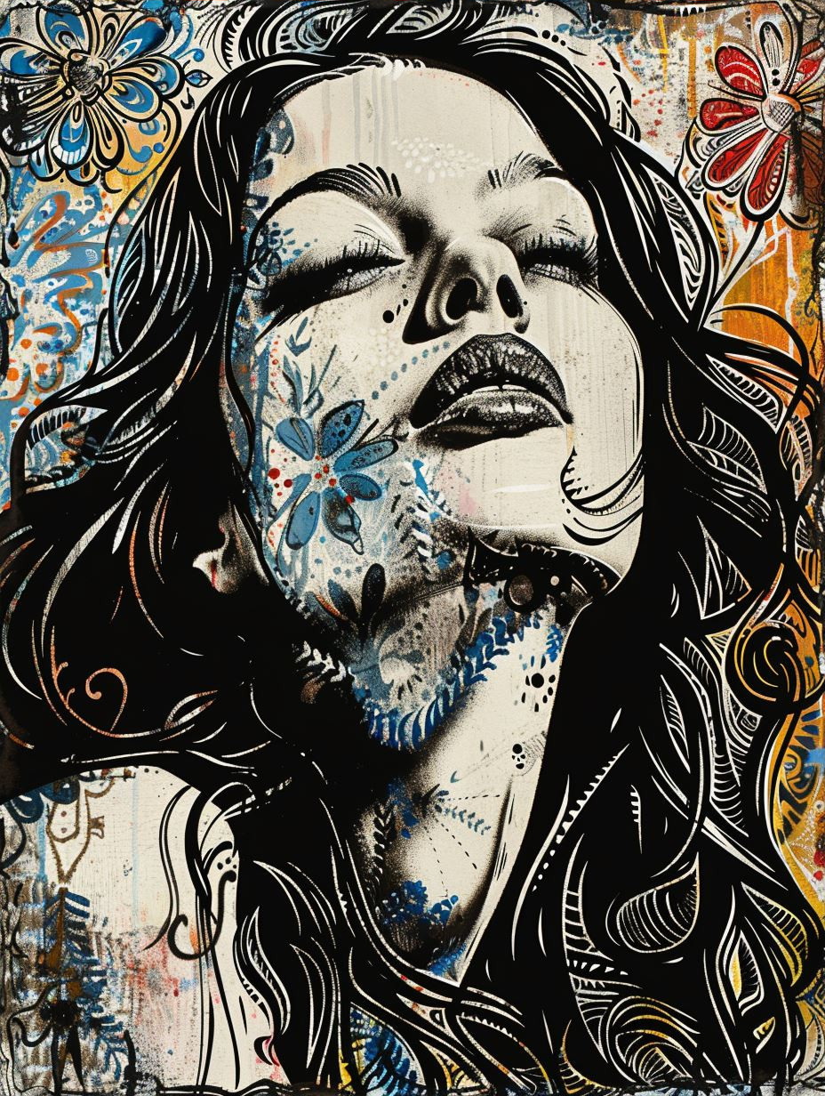 Vibrant Psychedelic Urban Portrait