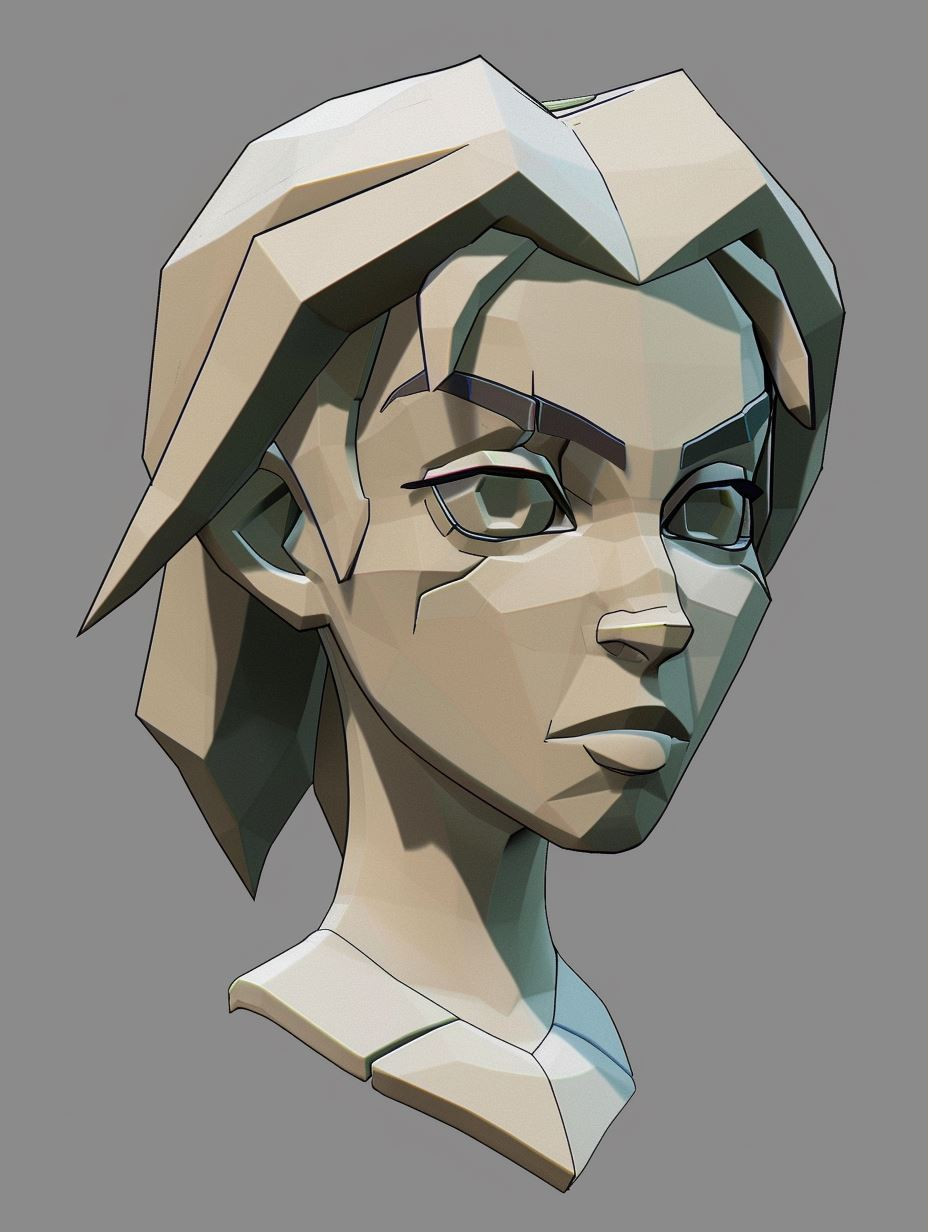 Angular Low Poly Portrait