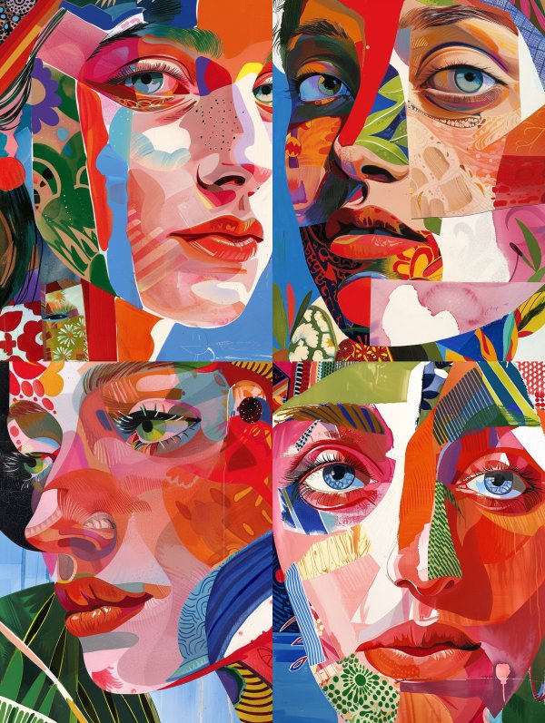 Prismatic Fragmented Portrait Study