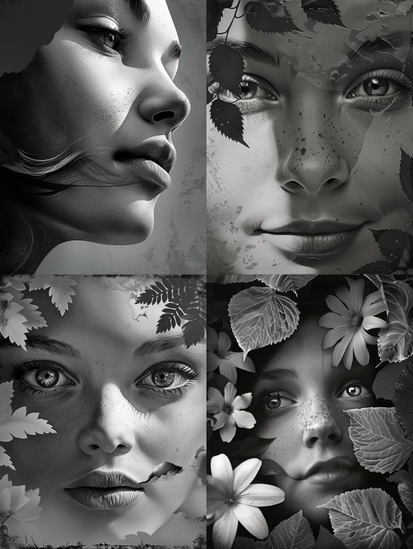 Ethereal Monochrome Portrait Study