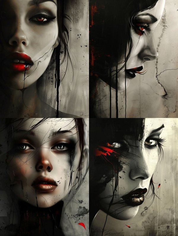 Dark Gothic Crimson Elegance