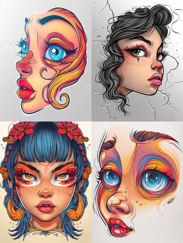 Vibrant Surrealist Pop Art Portrait