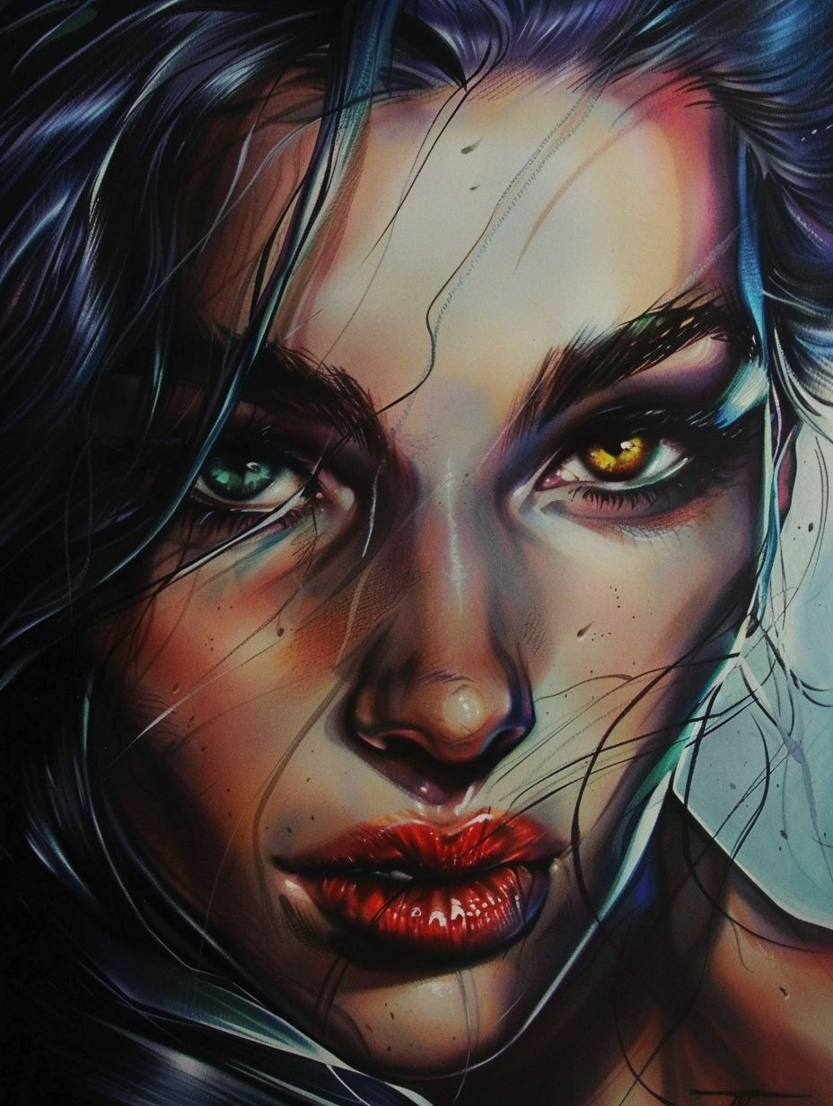 Ethereal Gaze in Golden Light
