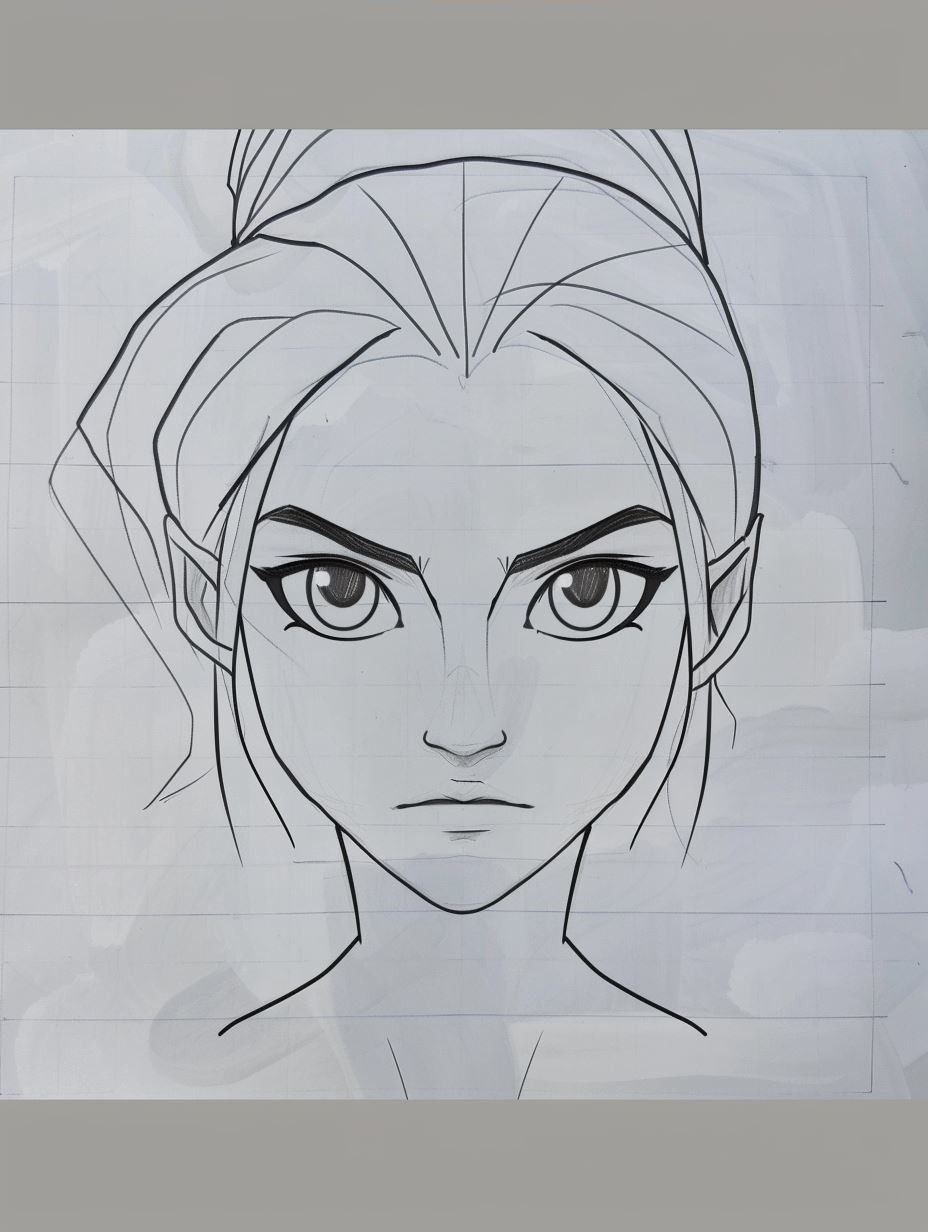 Ethereal Blue Gaze Portrait