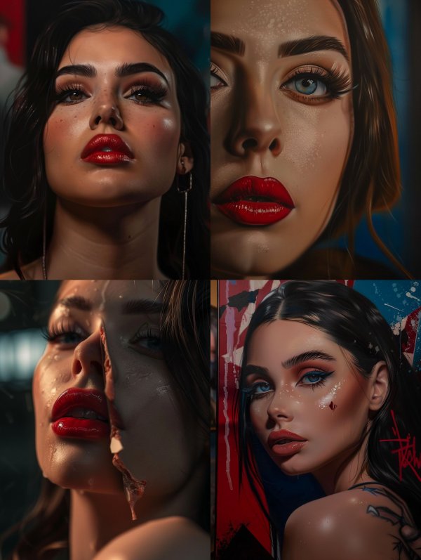 Crimson Glamour Portrait