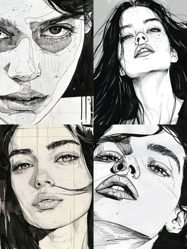 Ink Noir Portrait