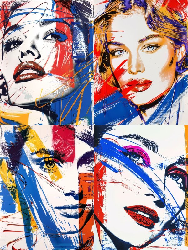 Neon Pop Art Fusion Portrait