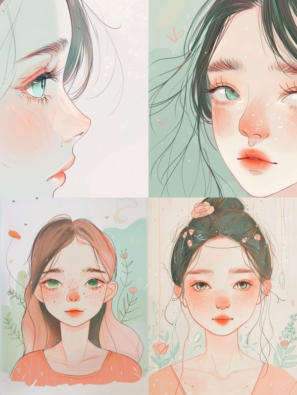 Ethereal Pastel Portrait Study