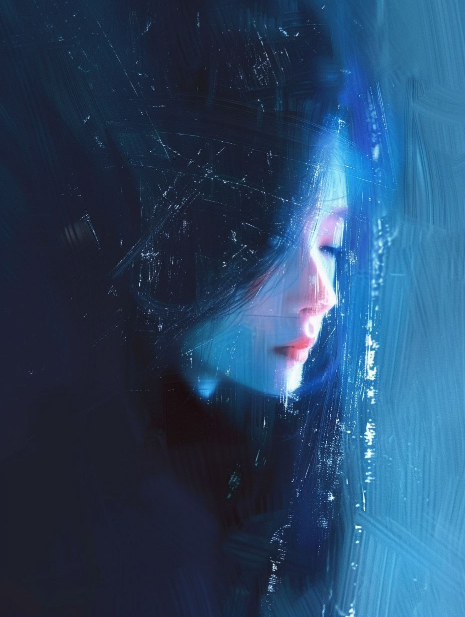 Ethereal Blue Digital Fragment