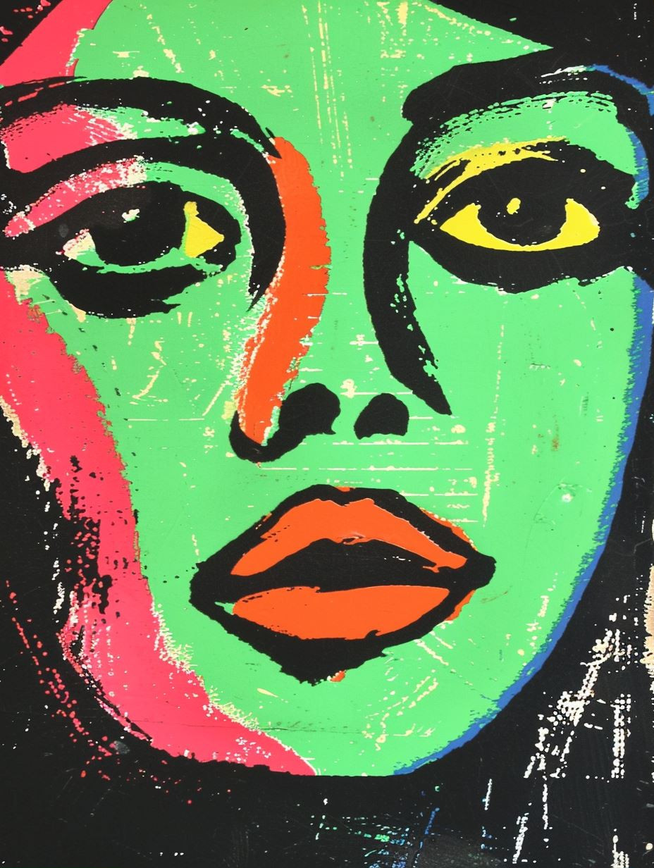 Neon Pop Art Portrait