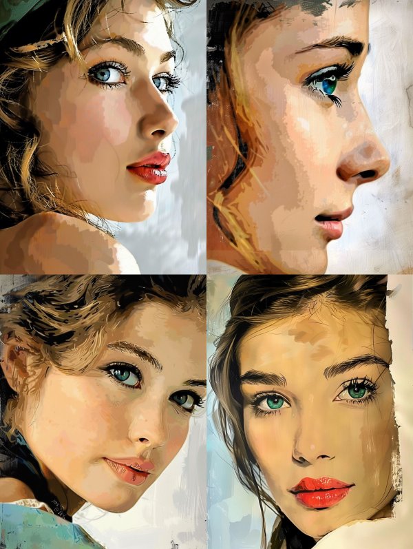 Ethereal Digital Portrait Studies