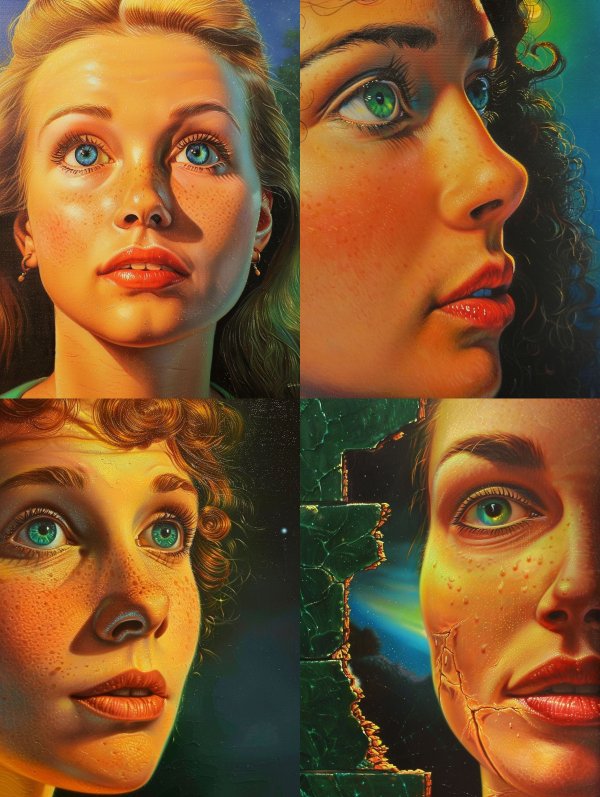 Ethereal Gaze of Digital Beauty