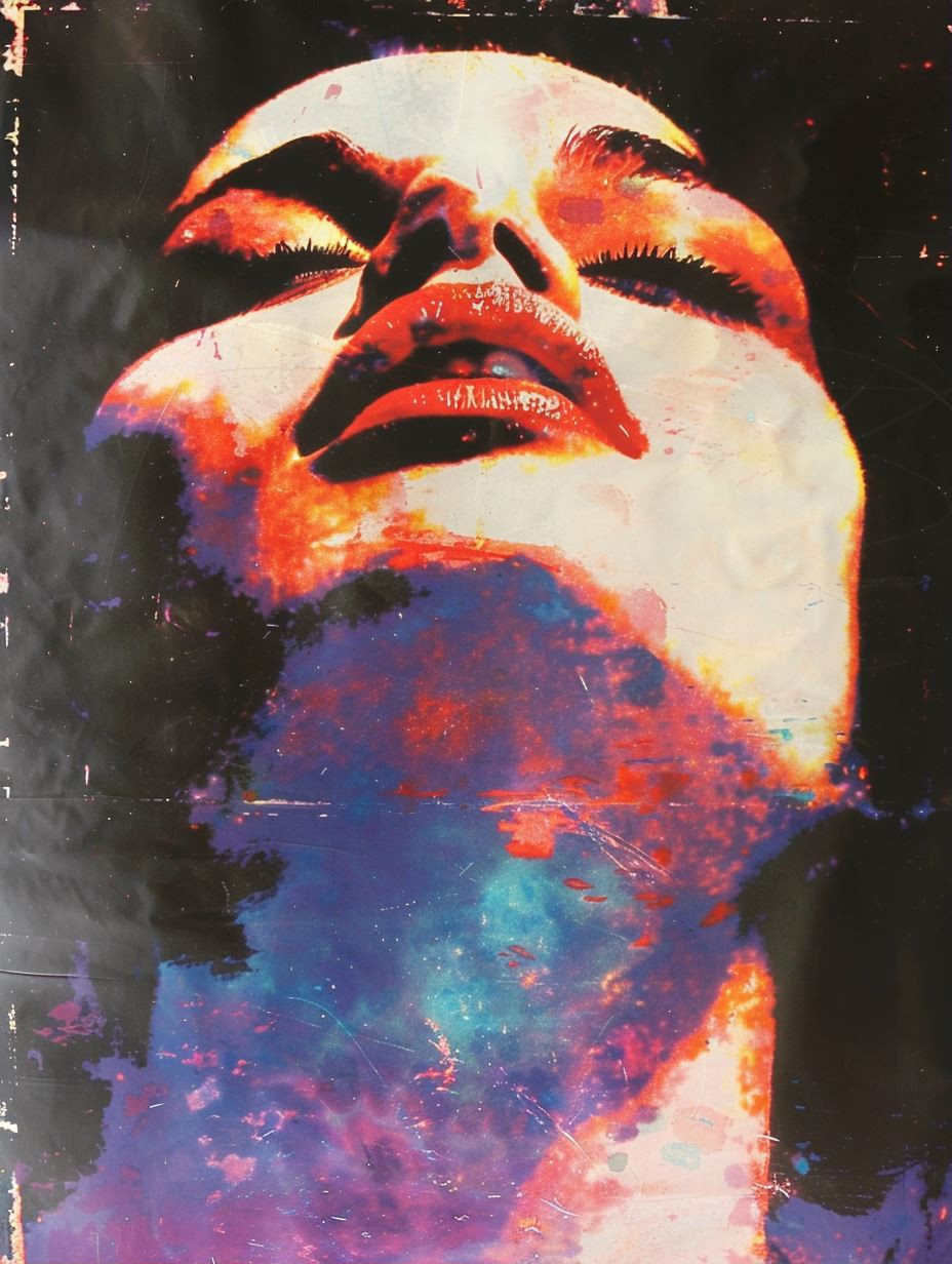 Abstract Neon Portrait Distortion - Image 1
