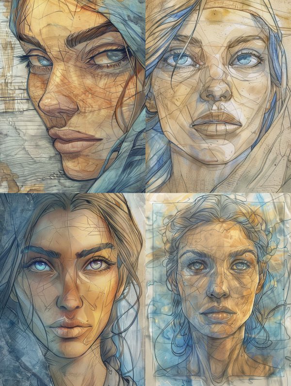 Fractured Gaze of Golden Light